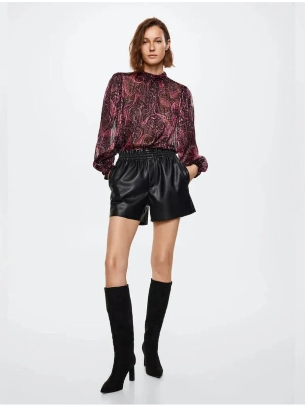 93. Mango - Paisley print blouse